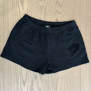 Roots Women’s Terry Cloth Cotton Black Casual Shorts